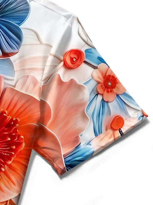 Art 3D Stereoscopic Floral Butterfly Women's Short Sleeve Shirts