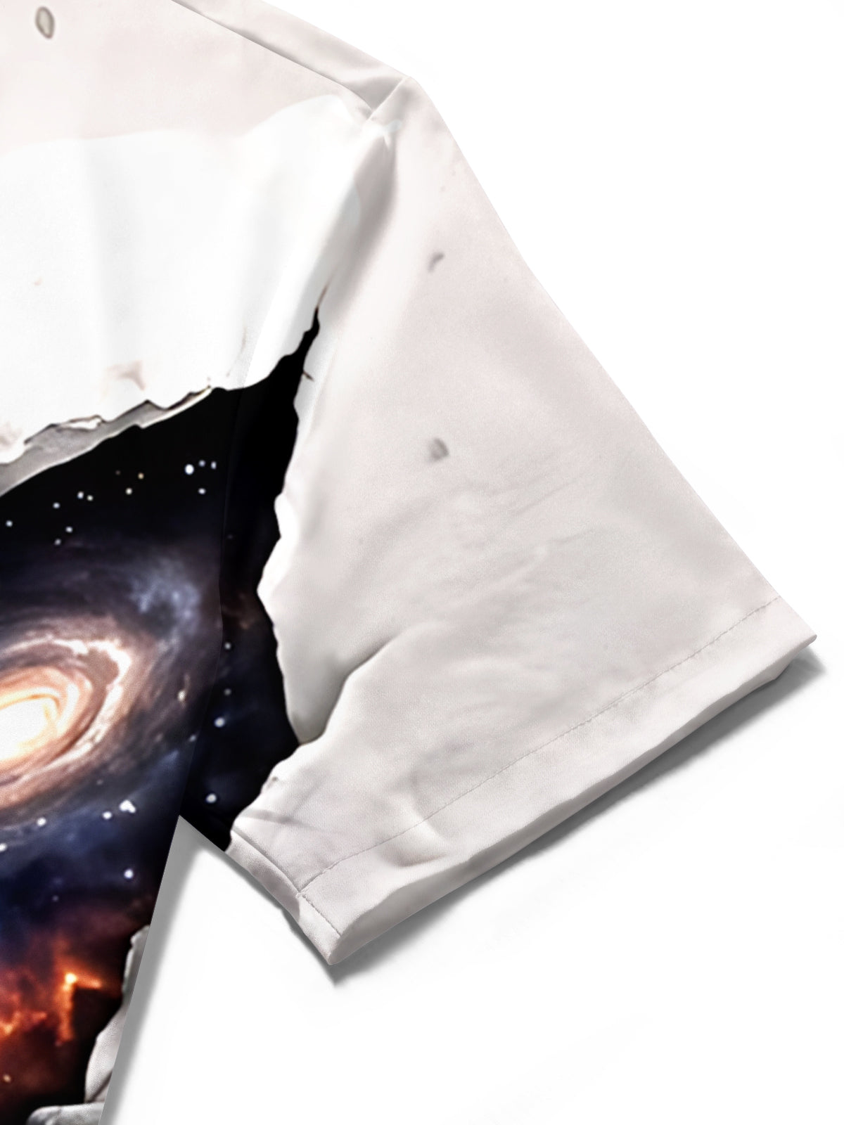 Space Astronaut Print Men's Pocket Short Sleeve Shirts