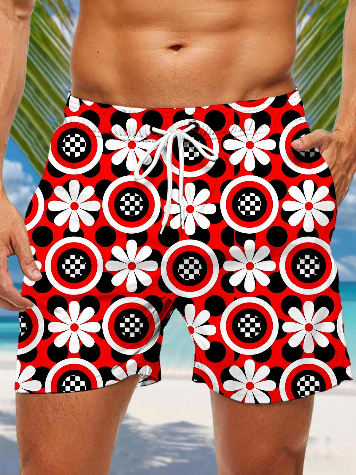 Floral Men's Print Pocket Shorts