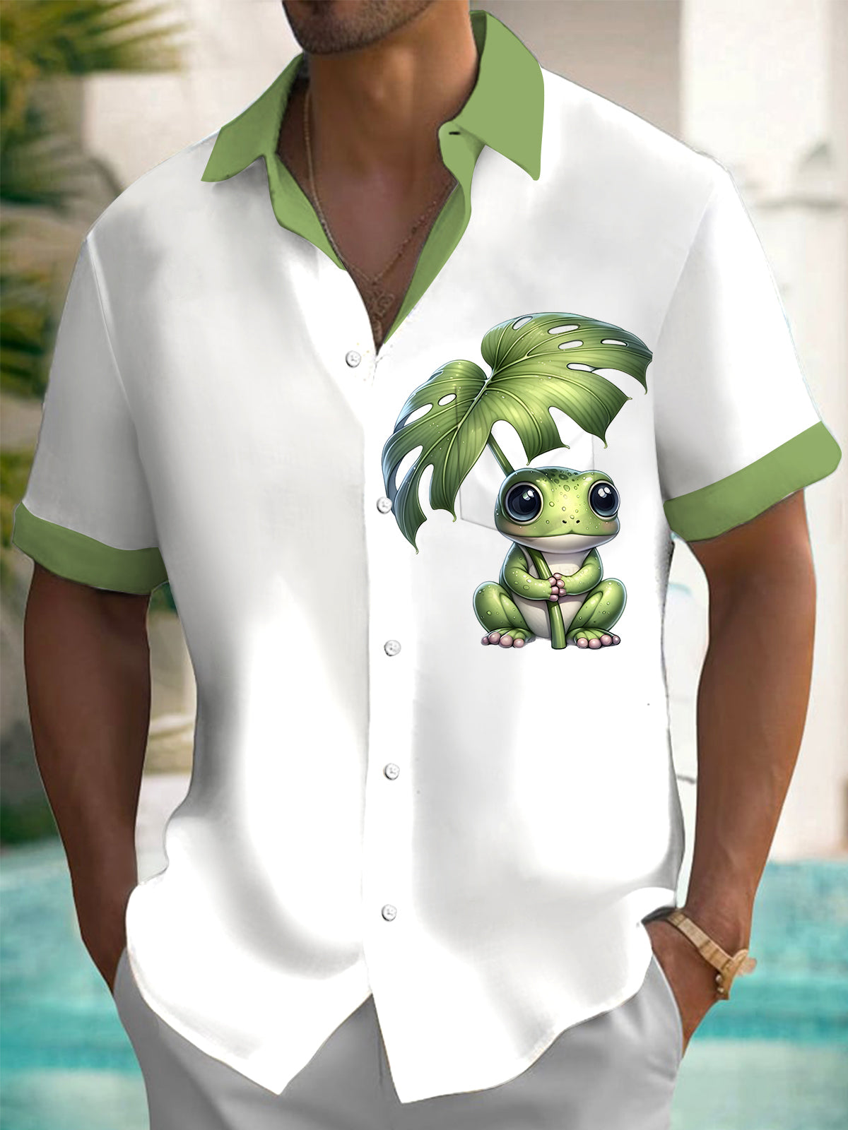 Frog Men's Pocket Short Sleeve Shirts