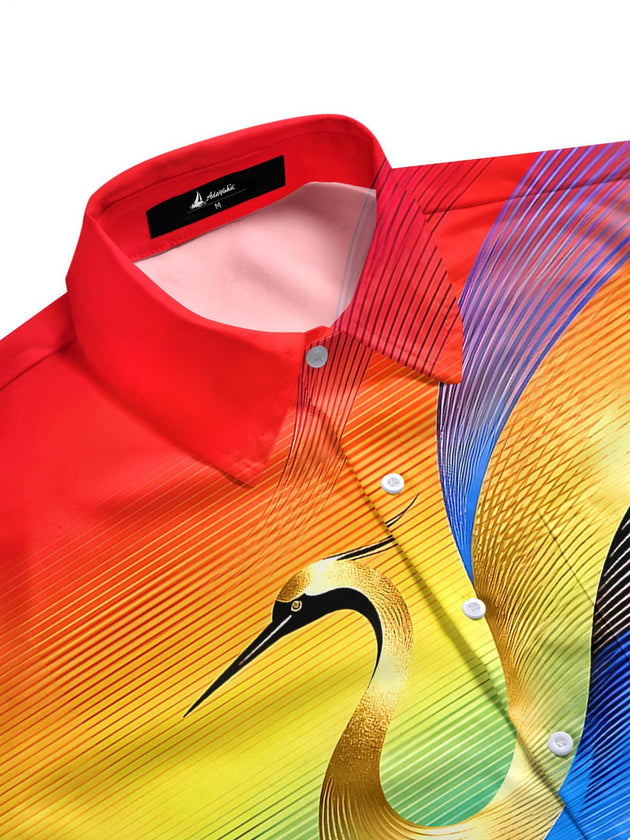 men's tie-dye shirt side view