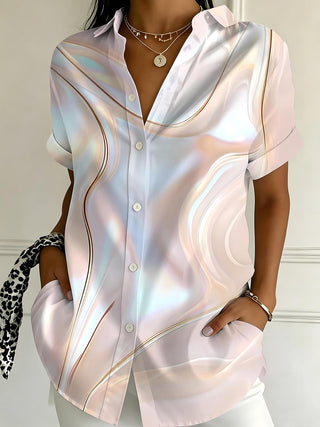 Abstract Women's Short Sleeve Shirts