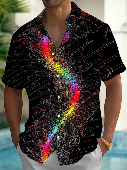 men's tie dye shirt front view