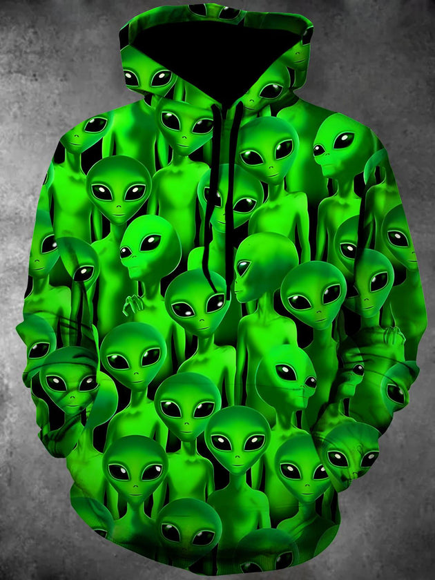Men's long sleeve hooded pocket shirt front view