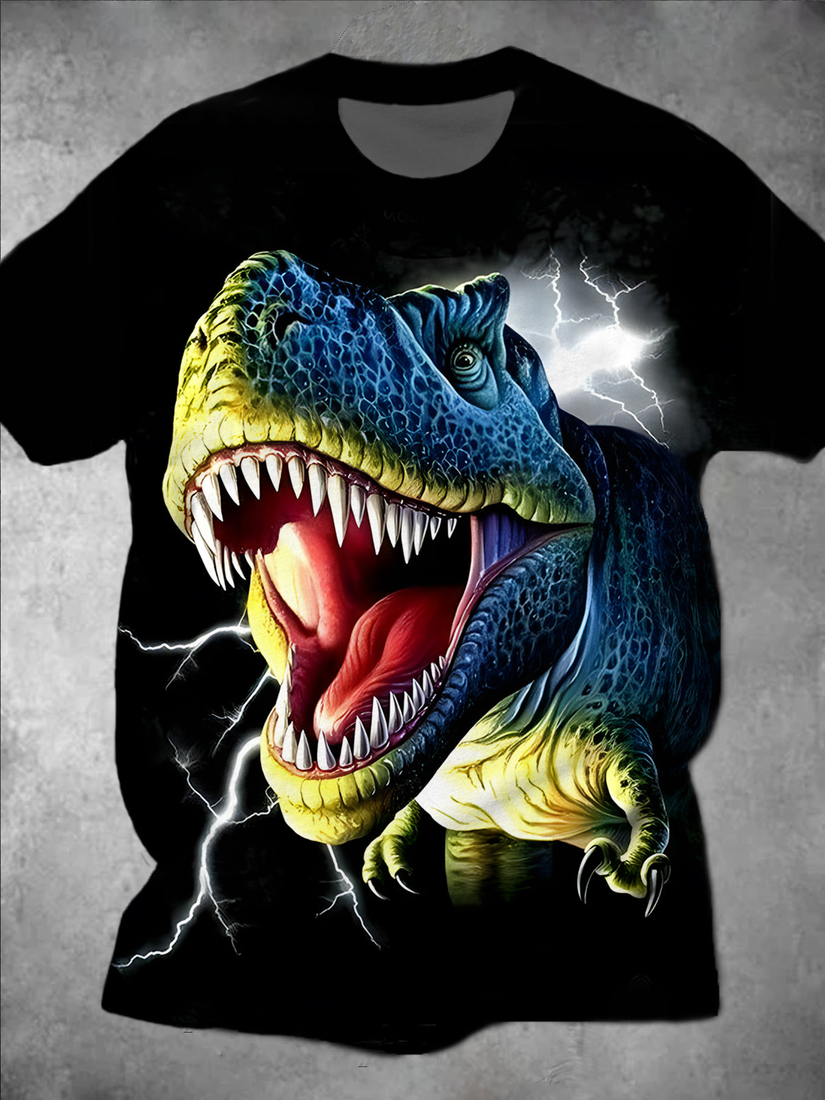 Dinosaur Round Neck Short Sleeve Men's T-shirt