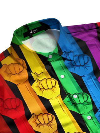 men's short sleeve shirt side view