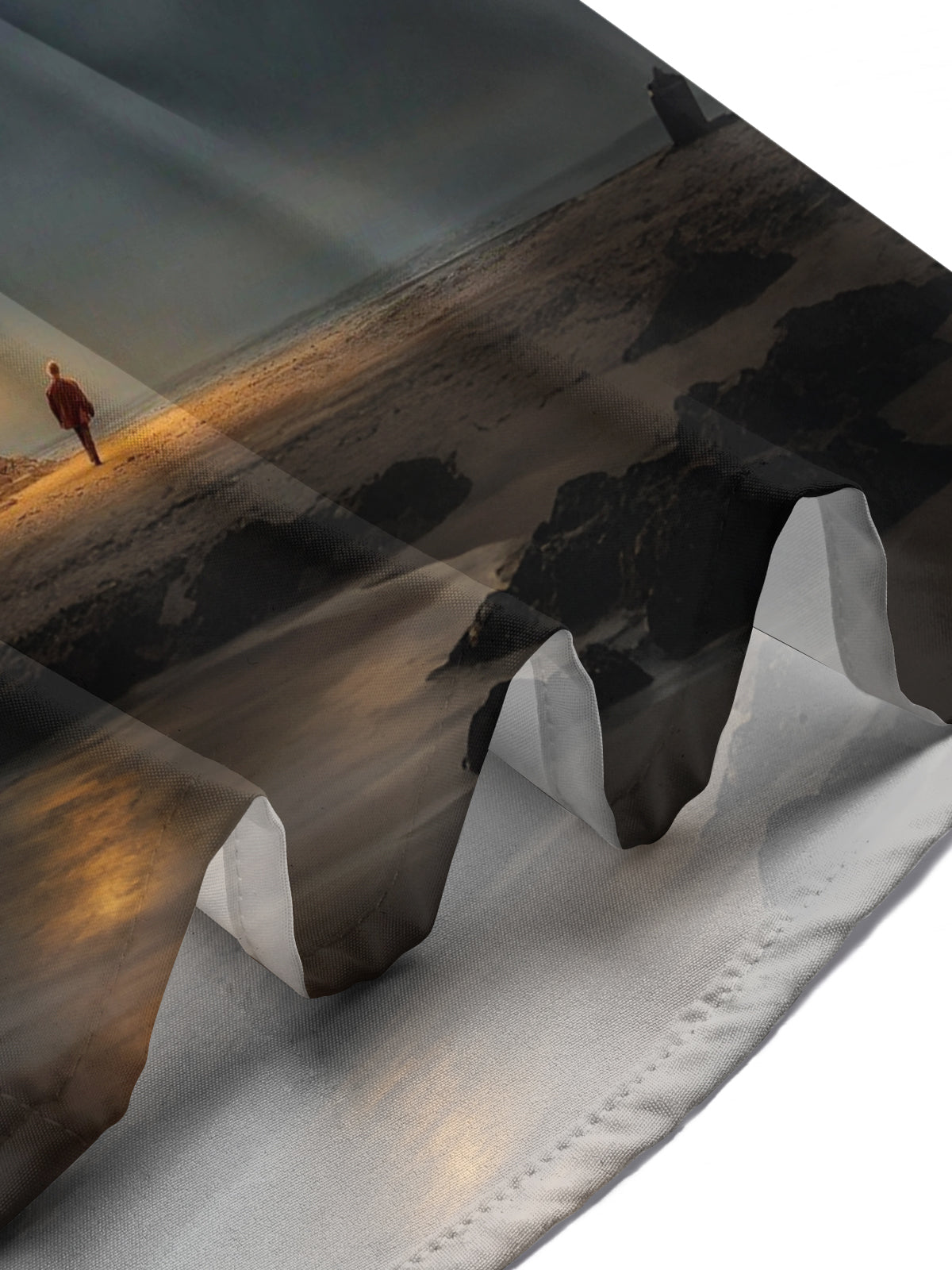 Lighthouse Print Men's Pocket Long Sleeve Shirts