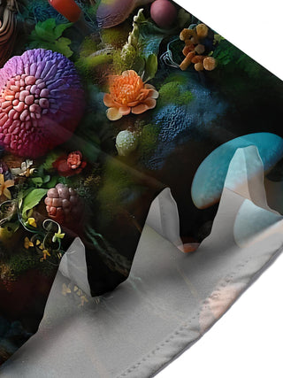 Retro Dark Forest Fantasy Elder Art Men's Pocket Short Sleeve Shirts