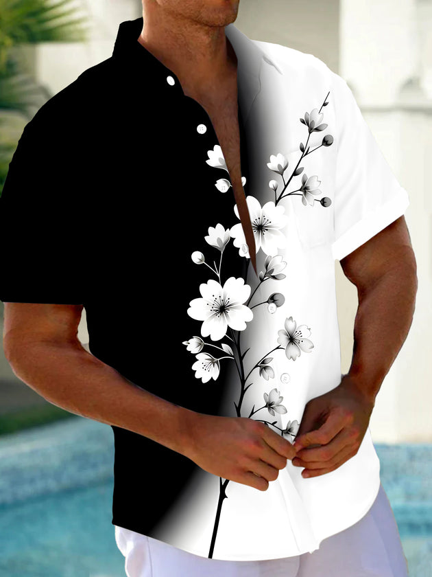 men's aloha shirt back view