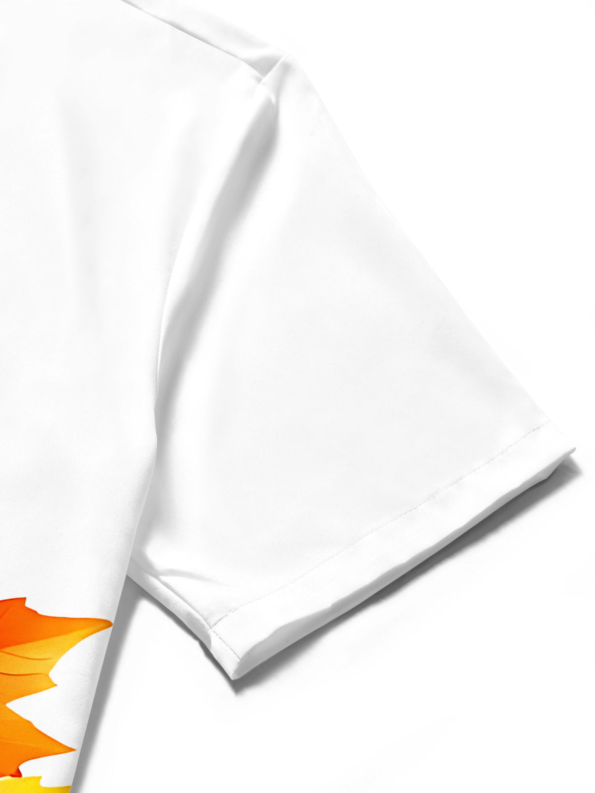 Maple Leaf Print Men's Pocket Short Sleeve Shirts