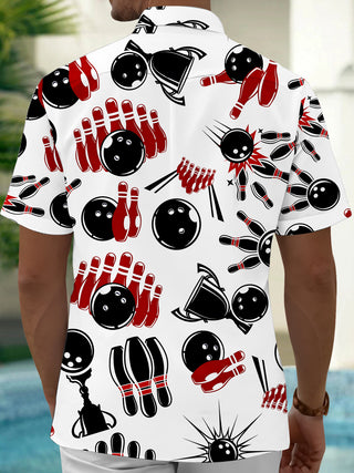 men's athletic print shirt back view