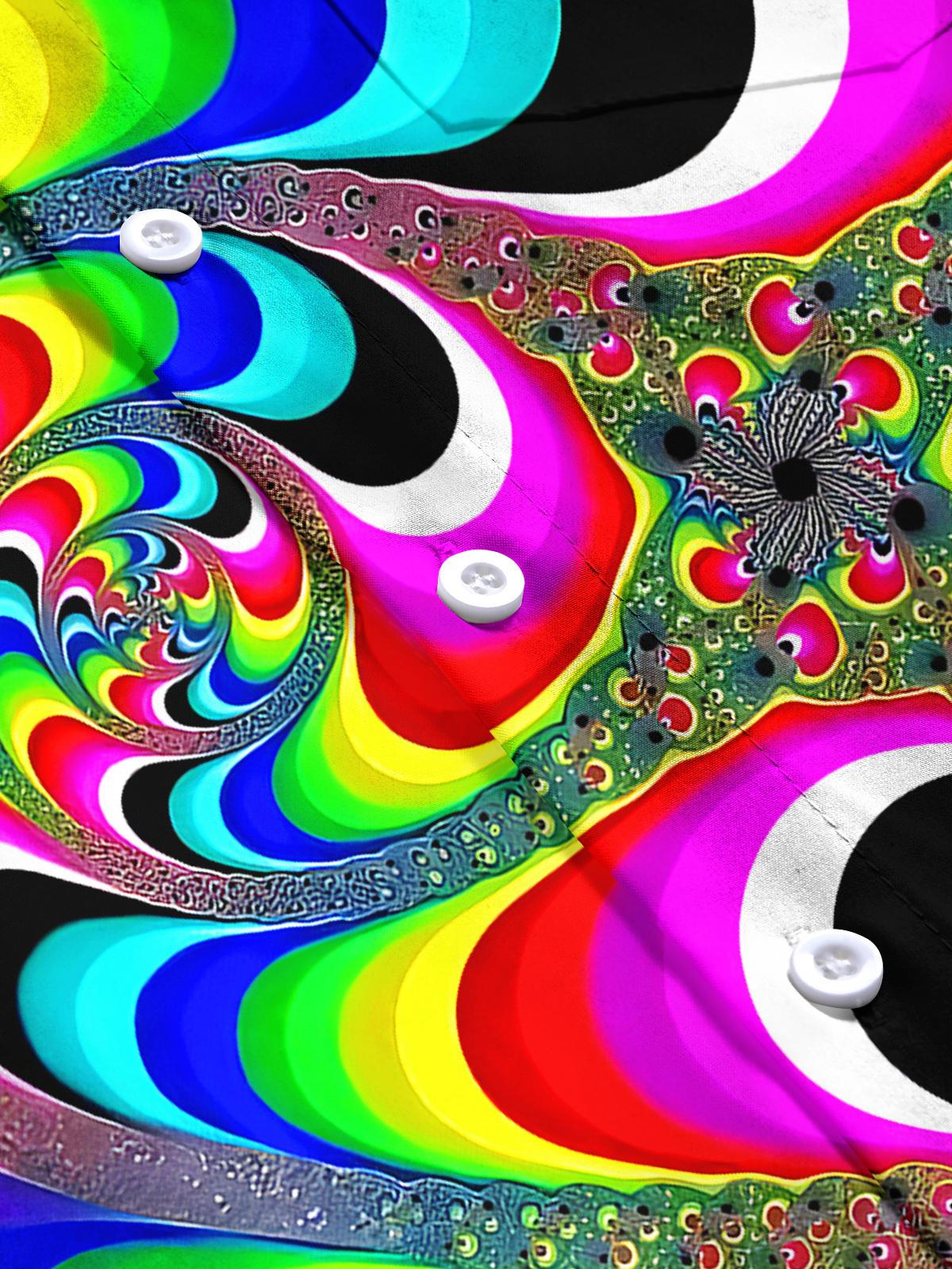 Abstract Men's Pocket Short Sleeve Shirts