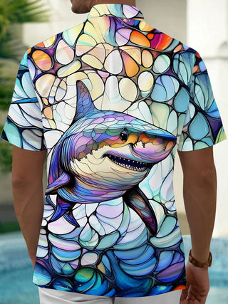 men's aloha shirt back view