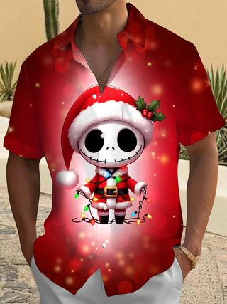 men's Christmas shirt front view holiday party
