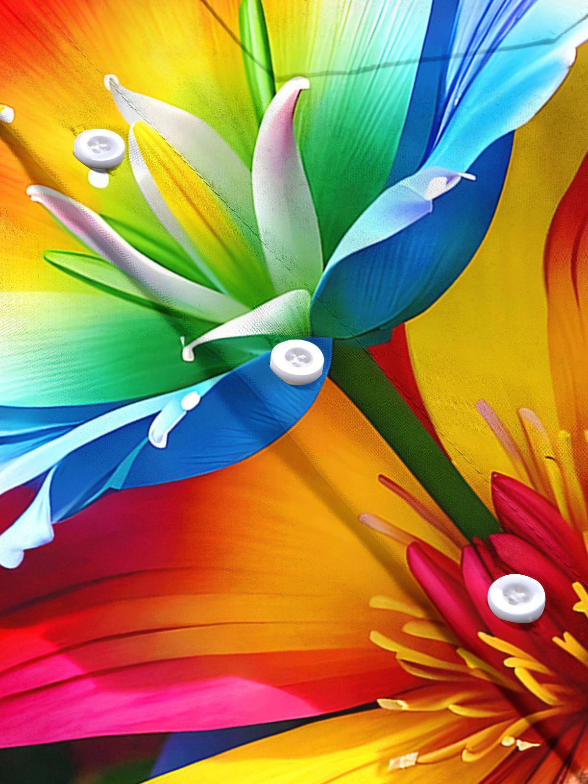 Floral Men's Pocket Short Sleeve Shirts