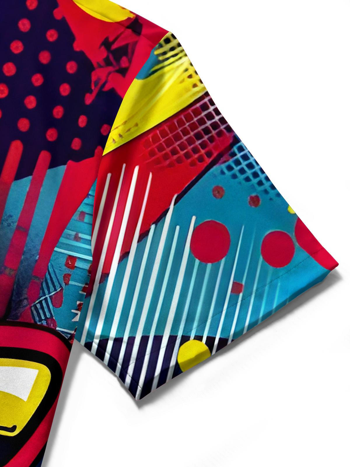 Tie Dye Funny Men's Pocket Short Sleeve Shirts