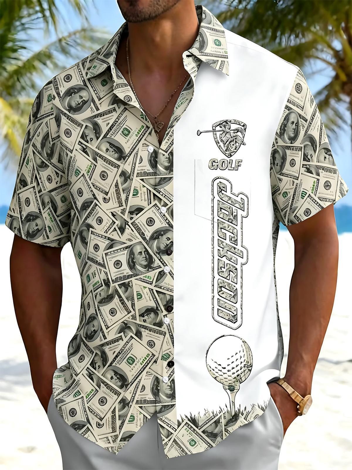 men's sports print shirt front view