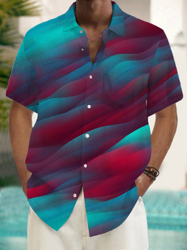 men's gradient print shirt front view