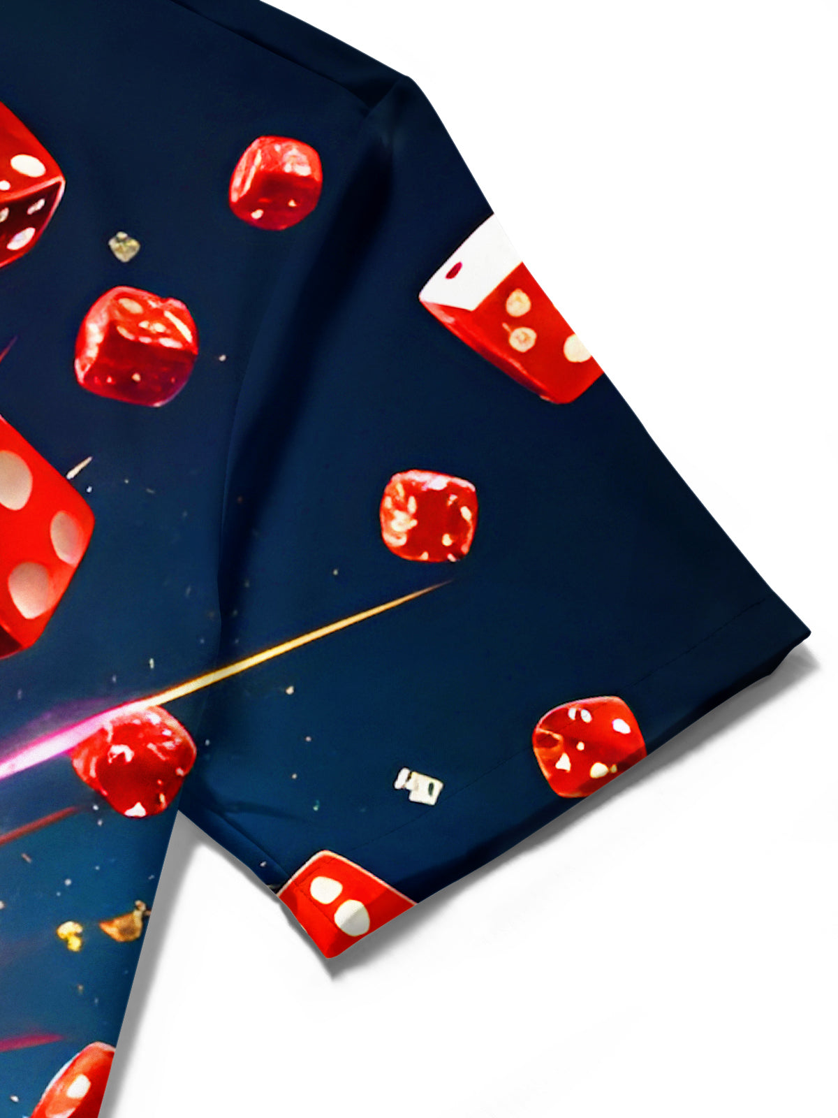 Fun Heart Dice Men's Pocket Short Sleeve Shirts