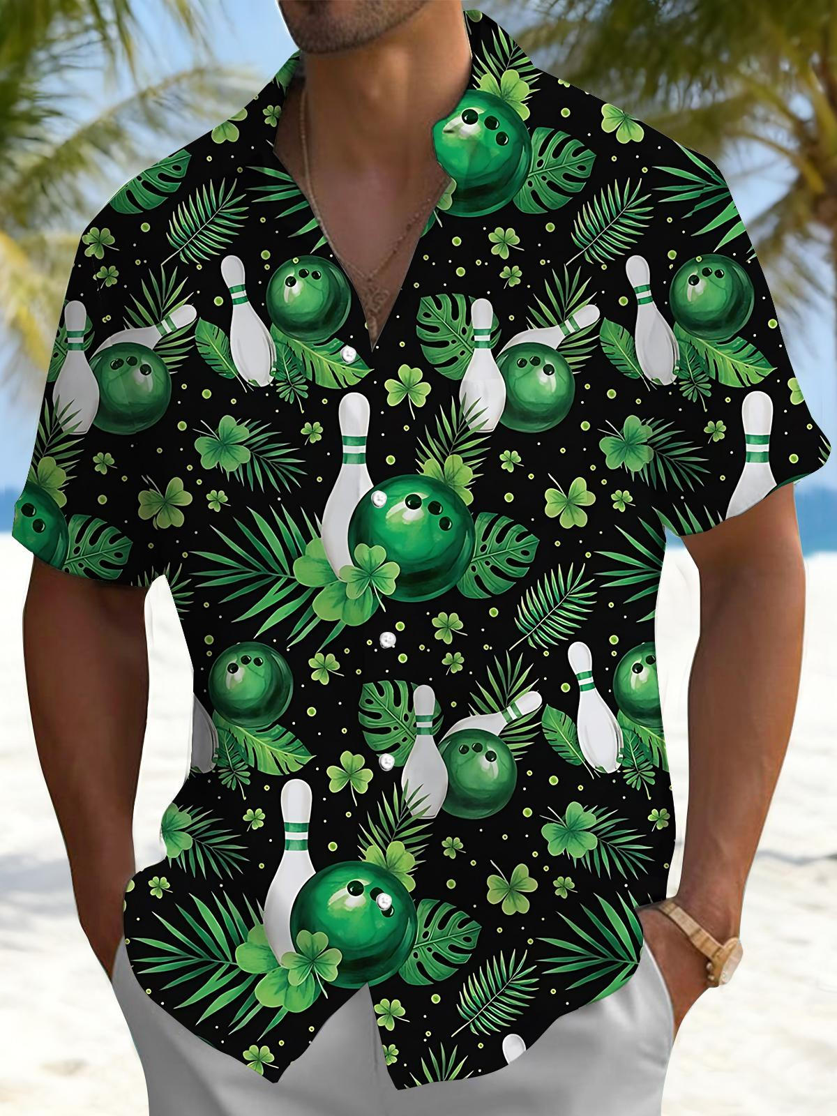 men's sports print shirt front view