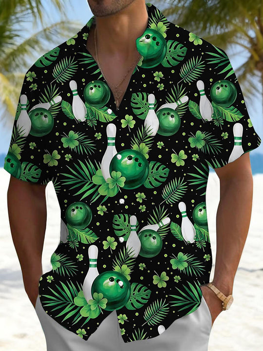 men's sports print shirt front view