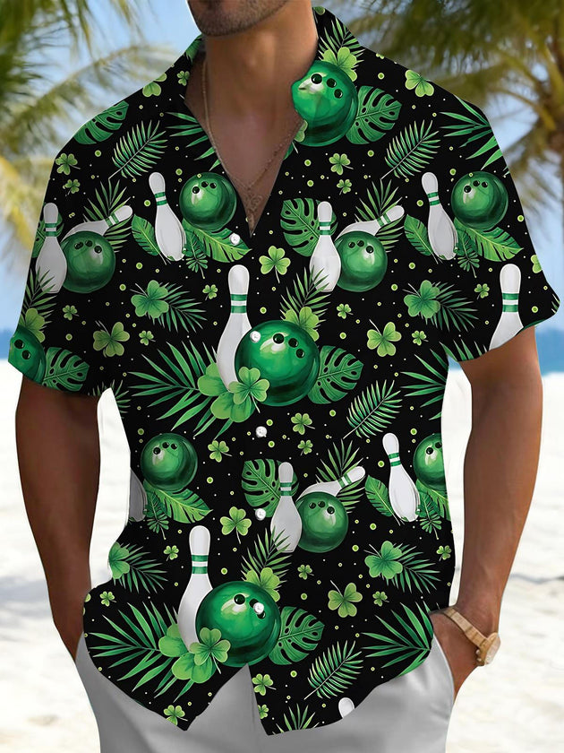 men's sports print shirt front view