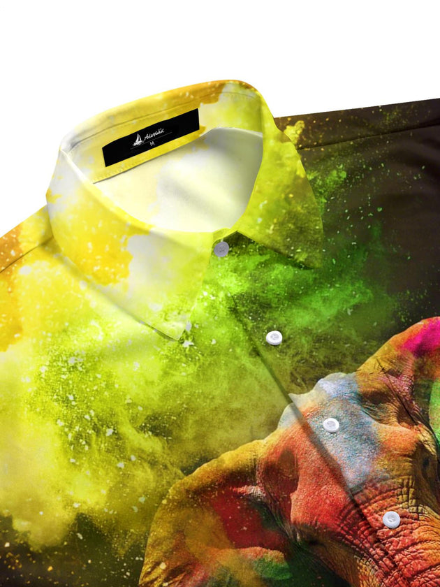 men's short sleeve shirt side view