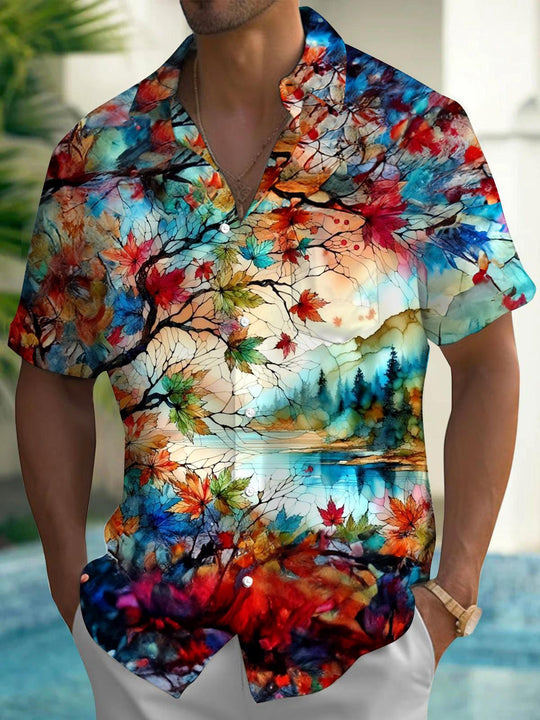 men's map print shirt front view