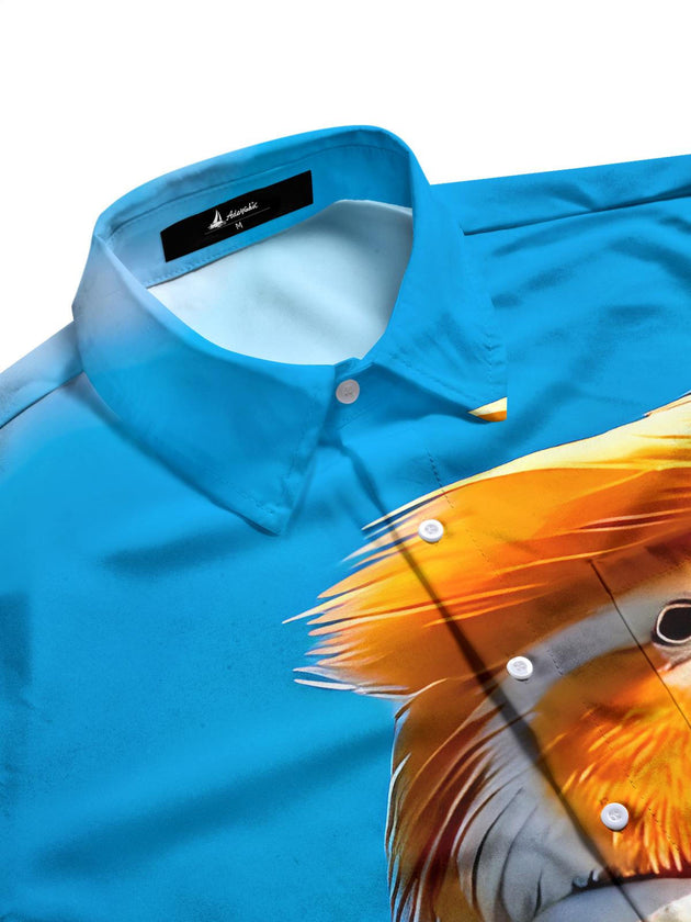 Men's solid pocket half sleeve shirt side view