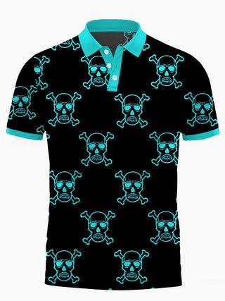 men's skull print shirt front view