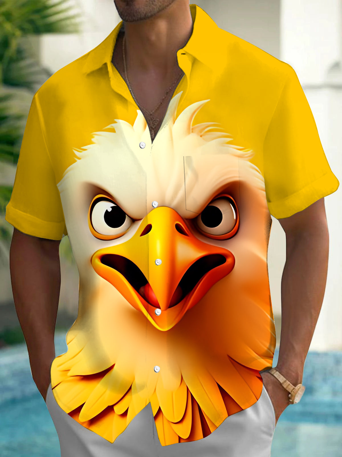 Bald Eagle Men's Pocket Short Sleeve Shirts