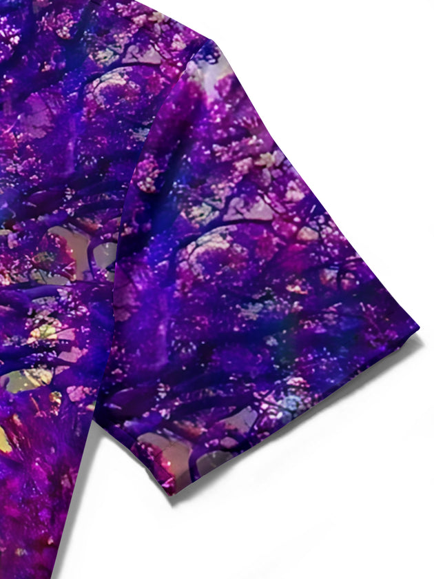 men's printed shirt close-up short sleeve