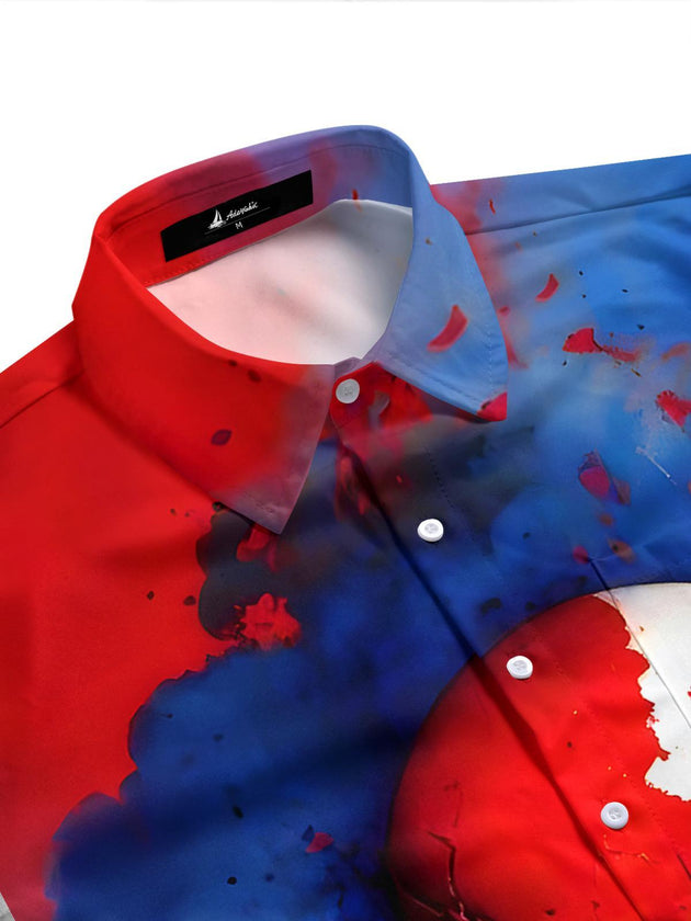 men's tie-dye shirt side view