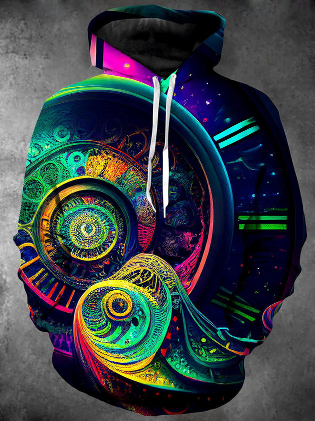 men's long sleeve graphic hoodie front view