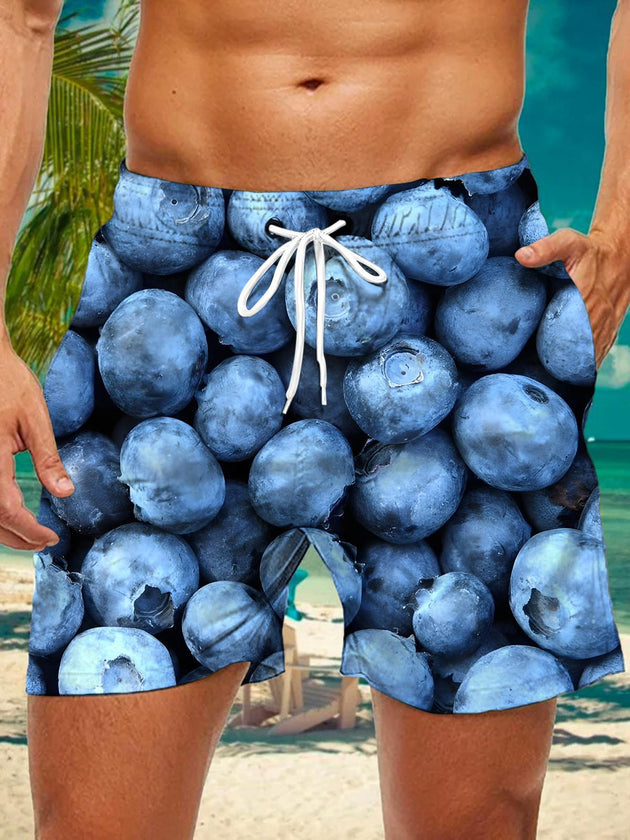 men's blue casual pants front view