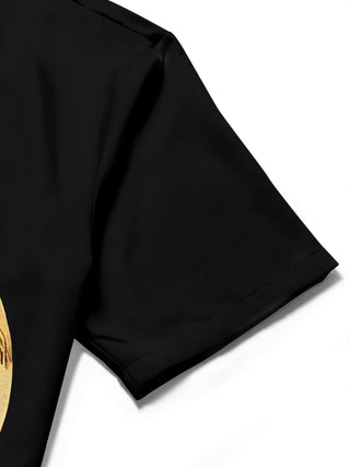 men's art print shirt close-up short sleeve