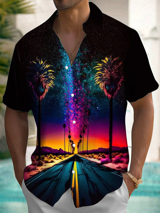 men's patterned sweater shirt front view