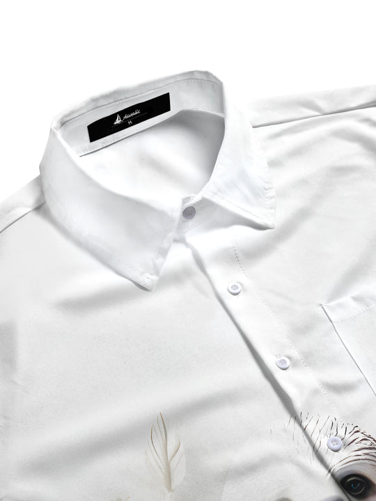 men's graphic art shirt side view