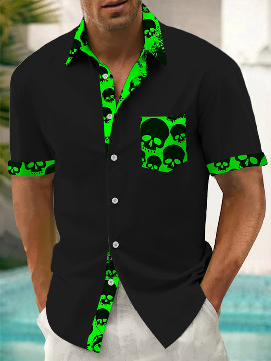 men's patterned sweater shirt front view