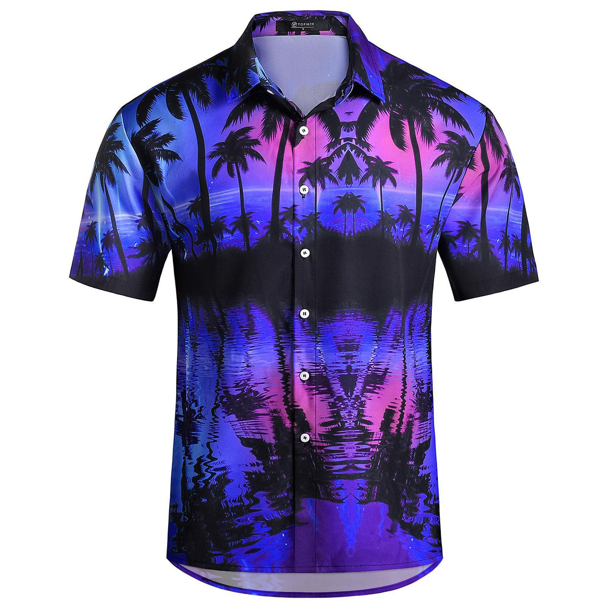 Adaychic Hawaiian Shirt for Men Palm Tree Short Sleeve Button Down Beach Shirts Summer Tops for Party Dating Travel Vacation reliable