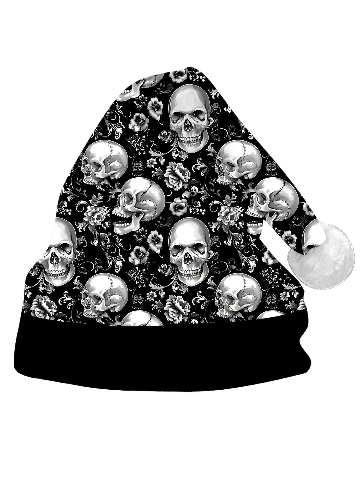 Skull Men's Print Christmas Hat