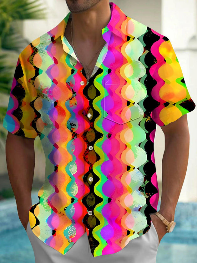 men's tie dye shirt front view