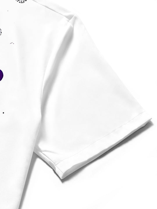 men's printed shirt close-up short sleeve