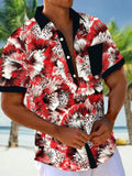 Floral Men's Pocket Short Sleeve Shirts