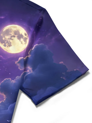 men's printed shirt close-up short sleeve