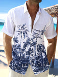 Coconut Tree Men's Pocket Short Sleeve Shirts