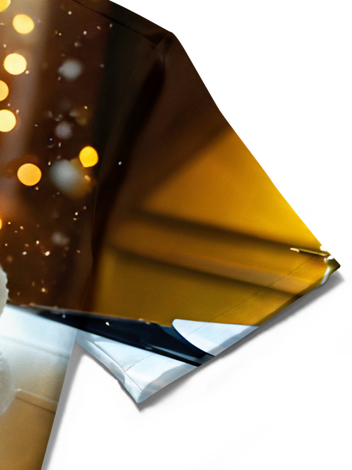 Christmas Tree Plush Bear Rose Piano Men's Pocket Short Sleeve Shirts