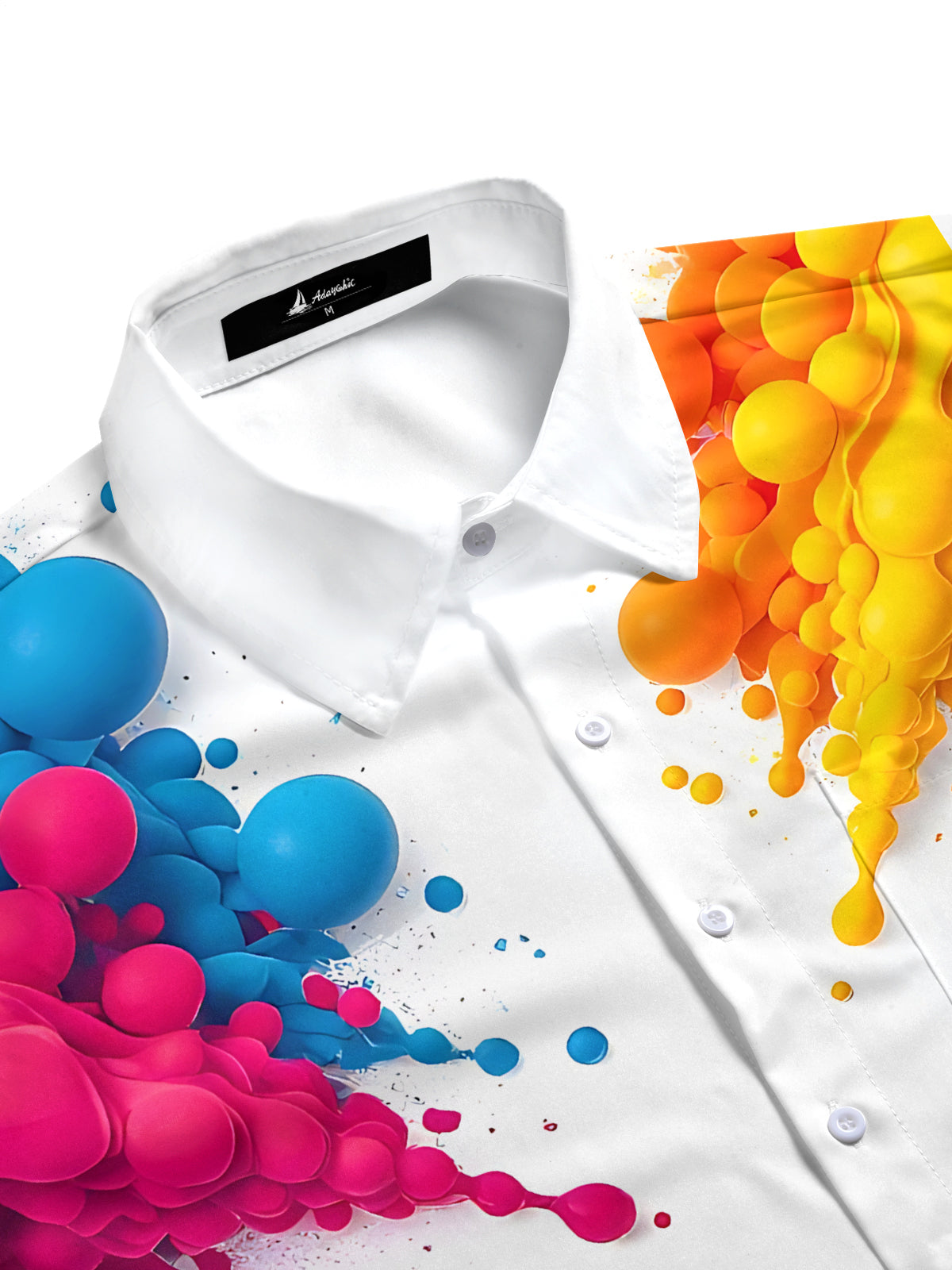 Abstract Print Men's Pocket Short Sleeve Shirts