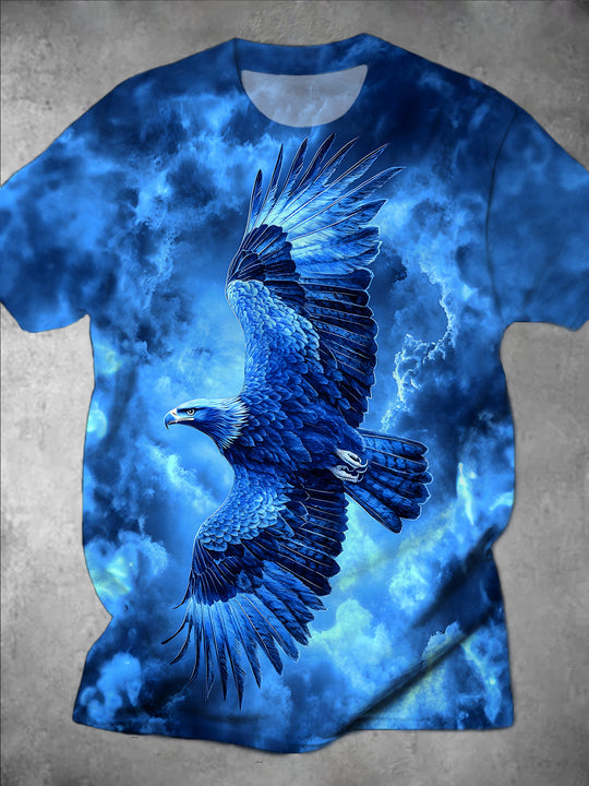 men's eagle print graphic t-shirt front view