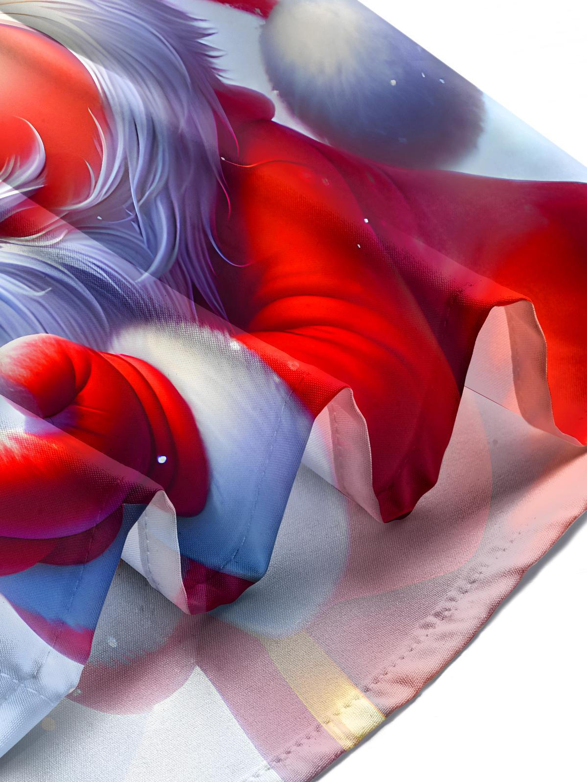 Funny Santa Claus Blowing Snowflakes Xmas Men's Pocket Long Sleeve Shirts